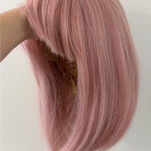 NWOT Pink bob wig with bangs